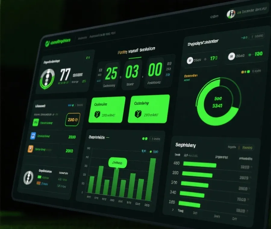 世界杯实时比分网数据看板界面示意